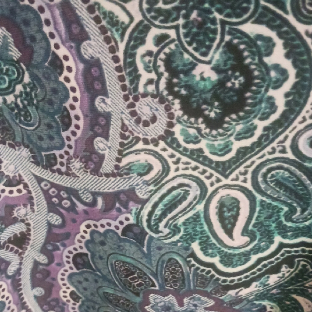 Roz & Ali Blue Green Paisley Tunic - Picture 3 of 8